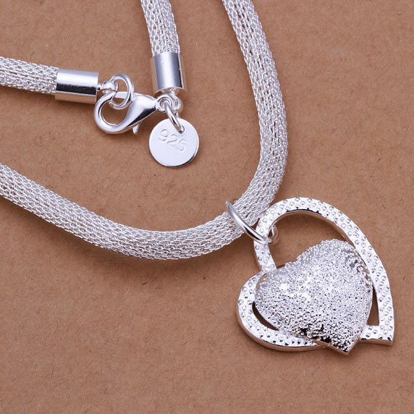  N270 Luxury New wholesale 925 Sterling Silver Beautiful Heart Love Necklace for Women Female for