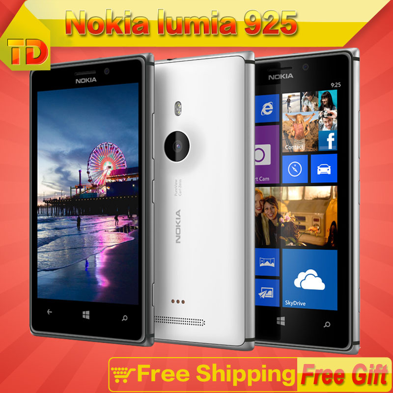 Nokia Lumia 925 Windows Mobile Phone Refurbished Original 4 5 8MP Camera WIFI GPS GSM 16GB