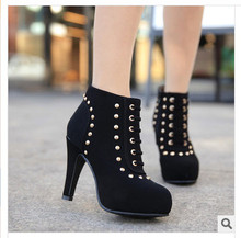 Size 35-39 autumn&winter fashion women ankle boots women platform leather boots free shipping