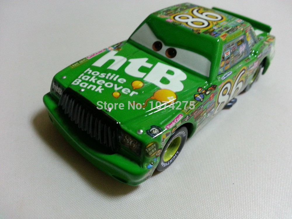 Pixar Carros Diecast no. 86 Chick Hicks Metal brinquedo carro 01:55 solta n