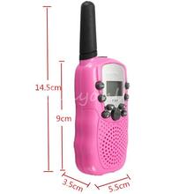 T 388 Dual 1pair Pink Adjustable Mini Portable LCD 5KM UHF VOX 2 Way Multi Channels