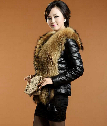 Купить Зимняя женщин короткий параграф кожзама куртку высокой имитация ...