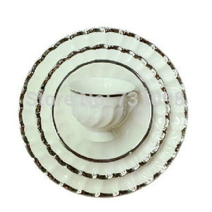 High Quality Magnesia Porcelain Coffee and Tea Set White Color and On glazed Four Pieces sets
