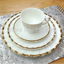 High Quality Magnesia Porcelain Coffee and Tea Set White Color and On glazed Four Pieces sets