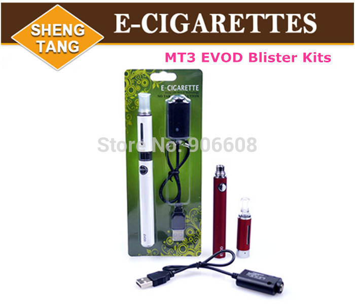 eGo E Cigarettes EVOD Blister Kits EVOD MT3 Atomizer EVOD Battery 650mah 900mah 1100mah for E