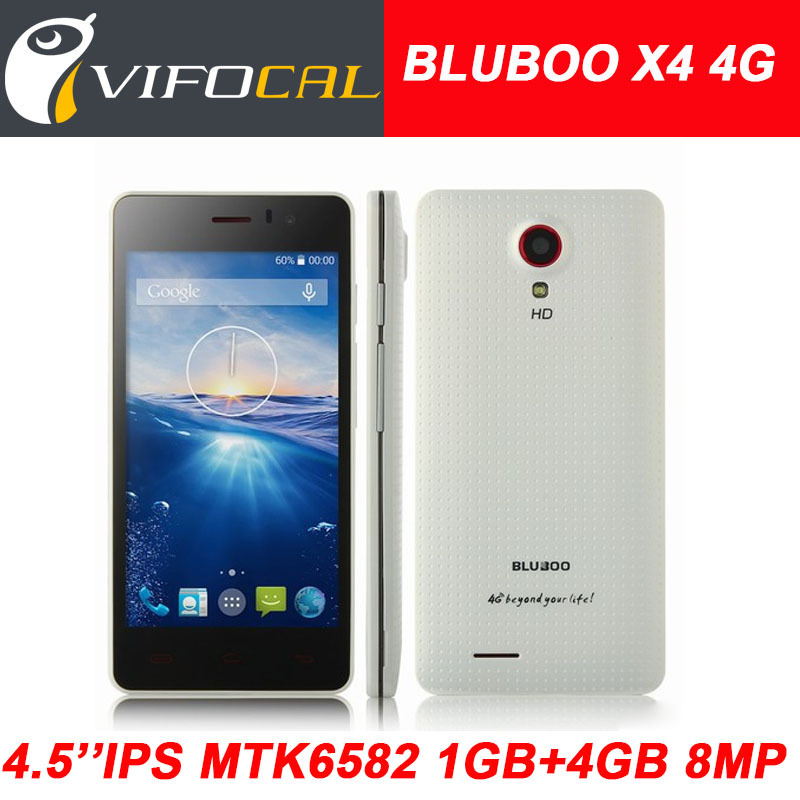 In Stock New BLUBOO X4 4G FDD LTE WCDMA GSM Android 4 4 MTK6582 Quad Core