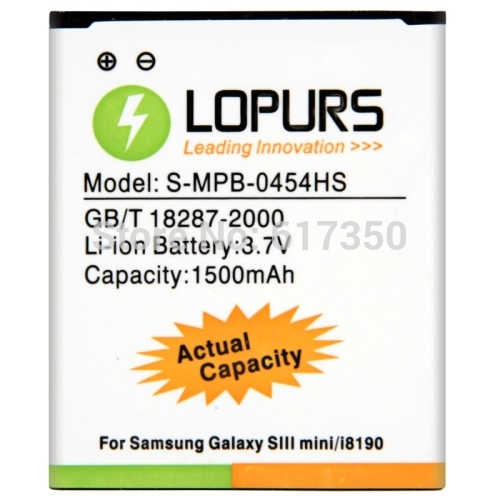 Lopurs фактическая емкость : 1500 мАч для бизнеса Samsung Galaxy SIII mini / i8190 аккумулятор мобильного телефона samsung eb f1m7flucstd для samsung galaxy siii mini i8190 1500 mah