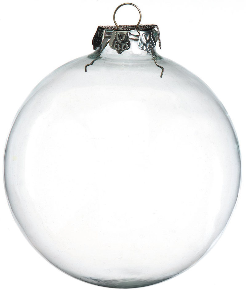 Ornaments Christmas Xmas Tree Glass Balls Decoration 100mm Clear Ball ...