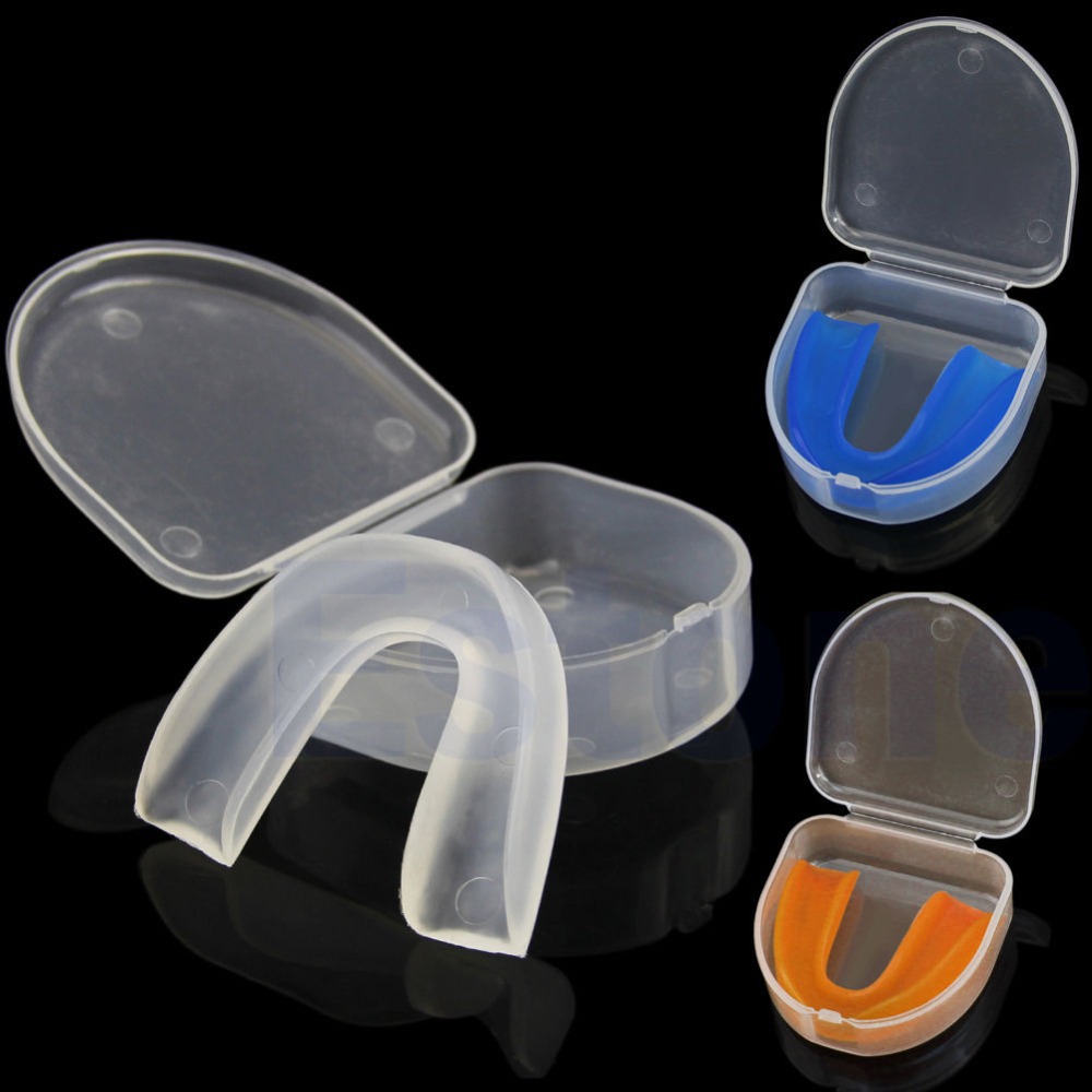 U119 Free Shipping 3 Colors Adult Mouthguard Mouth Guard Grinding Teeth Protect For Boxing