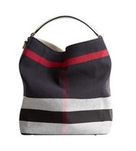 women s canvas bag bucket bag check shoulder bags with genuine leather shoulder strap of famous
