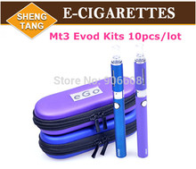 Mt3 Atomizer Evod Battery  Electronic Cigarette Starter Kits E-cigarette E-cig Kit Mt3 Clearomizer  Battery Zipper Case Kits