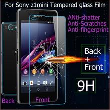 For Sony Xperia Z1 Mini Compact M51W Premium Tempered Glass Anti-shatter Explosion Proof Protector Screen front + back Films