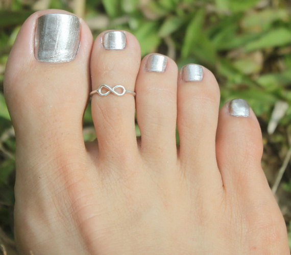 Hot New Arrival Women Girl Gothic Boho Nice Sweet Silver Gold Infinity Toe Ring Knuckle Ring