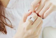 3piece/ set Free Shipping – wholesale ring Is love Kong Hyo Jin with Hemp flowers 3 piece set ring spot hm 6901