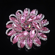 1668 Europe and the United States jewelry Fashion multicolour big flower brooch