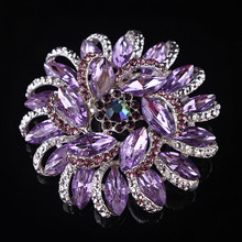 1668 Europe and the United States jewelry Fashion multicolour big flower brooch