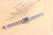 Digital Clock Fashion 925 sterling Thai Silver Classic Vintage High Quality Quartz Watches Women Wristwatches Fine