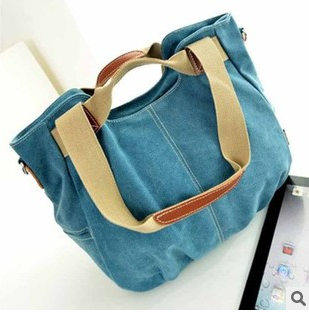 HOT New 2014 New Trend Canvas Women Handbags Tote Shoulder Double Use Bolsas Femininas Ladies Shoulder