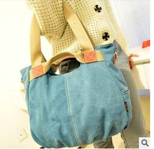HOT New 2014 New Trend Canvas Women Handbags Tote Shoulder Double Use Bolsas Femininas Ladies Shoulder