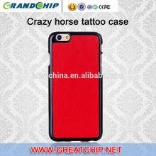 Free Shipping 2014 New Products China Supply Hot Selling Crazy Horse Lines Funky sublimation phone case For Iphone 6