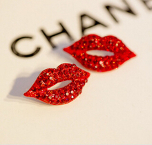 New fashion Classic Luxurious Elegant Sexy Women red Lip Earrings 2014 High Quality  XY-E478