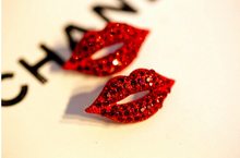 New fashion Classic Luxurious Elegant Sexy Women red Lip Earrings 2014 High Quality XY E478