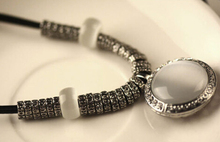Long Necklace Opal Pendants Necklaces 2014 Fashion Necklaces For Woman Jewelry Vintage Antique Necklace With Double