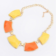 Satr Jewelry 2014 5 colors Fashion Jewelry Gold Geometry Choker Necklace For Woman Statement Necklaces Pendants