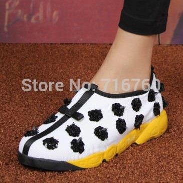 new 2014 round toe fashion flats shoes woman women shoe flower on 