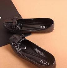 2014 wrinkly face snakeskin flat super large yards square head comfortable single shoes comfortable show thin