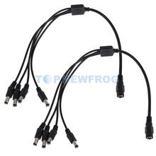 T2N2 2pcs DC 1 to 4 Power Splitter Cable Cord for CCTV Camera 1 Female to 4 Male