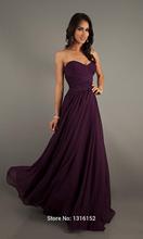 Best-selling products, wholesale and retail free shipping graduation gown dress chiffon fabrics, zippers/fold grape purple