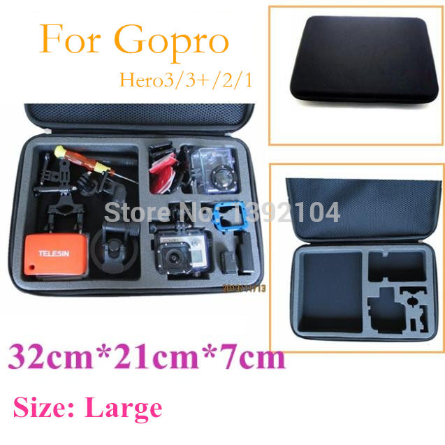 New Larger size gopro 3 case gopro hero 3 bag gopro storage bag for Gopro Hero4