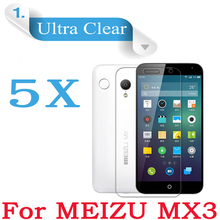 5Pcs,High Quality Screen Protector For MEIZU MX3 Ultra Clear Screen Protective Film,meizu mx3 Transparent Clear Screen Protector