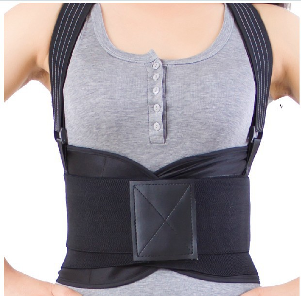 Lumbar Support w Suspender waist Back Brace Weight Lifting Belt Work Safety