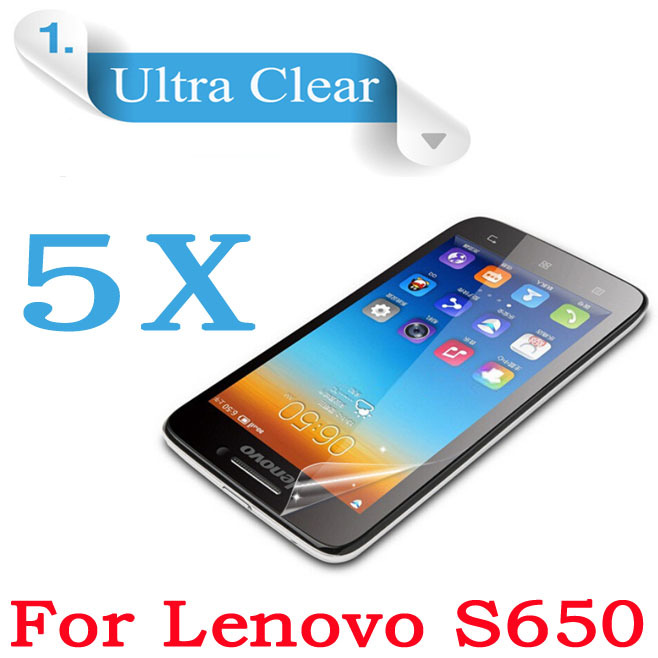 5X Lenovo S650 High Clear Screen Film Ultra Clear LCD Protective Film Lenovo S650 Quad Core