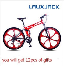 New mountain bike Double shock absorption variable speed folding mountain bike disc brakes 26  inch bicycle Free shipping