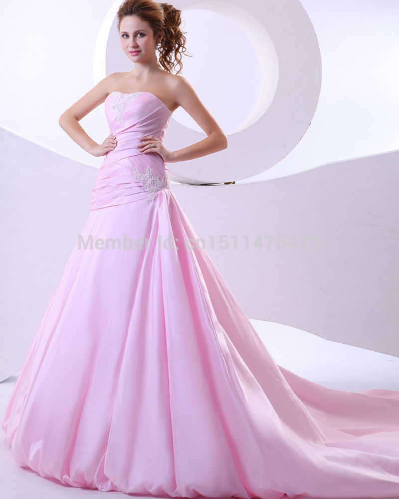 Beautiful pink wedding dresses