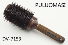 1pc 53mm Ceramic Hair Brush Barber Round Technique Barrel Hair Brush Comb Magnet Inside Handle Hair Styling Tool Curly hair comb