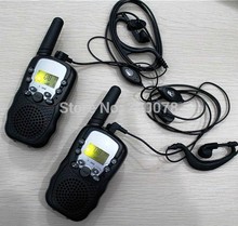 2014 New radio walkie talkie pair T388 PMR FRS radios VOX hand free talkie radios earphones