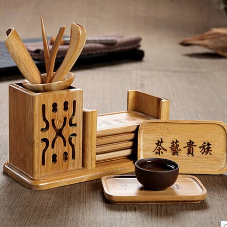 Selected Tea Accessories Tea Ceremony Cup Base Coasters home decoration Bamboo Handmade Crafts Chinese Gifts