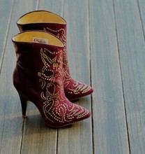 2014 winter Fashion flower rivet genuine leather women s shoes stiletto pointed toe boots elegant boots