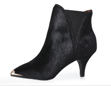 Fashion brand designer 2014 women horsehair pointed toe thin heels boots genuine leather anckle boots size 34-39 black leopard