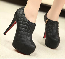 Free shipping 2014 autumn new waterproof Taiwan fine with sexy high-heeled boots ankle boots