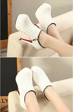 Women Shoes Zip Real Fashion Pumps High Heels Free Shipping 2014 Autumn New Waterproof Taiwan Fine