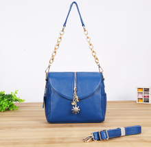 2014 New fashion women handbag genuine leather shoulder bags women messenger bags with chain real leather famous brand