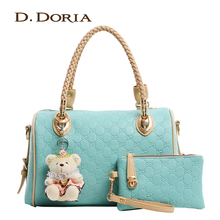 Women’s bags 2014 for BOSS bucket handbag fashion handbag female shoulder bag embossed color block bag