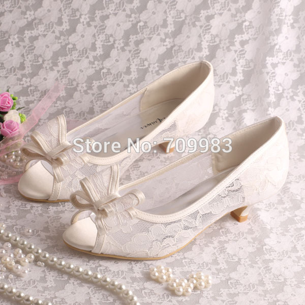  15 Colors Custom Color and Heel European Sping Women Lace Shoes Bride Wedding Low Heel