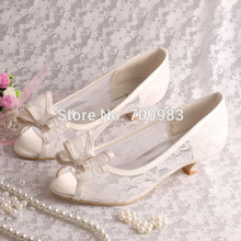 (15 Colors)Custom Color and Heel European Sping Women Lace Shoes Bride Wedding Low Heel FREE SHIPPING