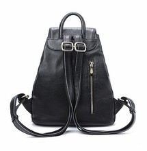 2015 NEW Designer Fashion Genuine Leather Women Travel Backpacks Casual Full Grain Cow Leather School Backpack